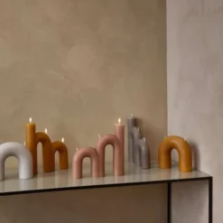 Broste Copenhagen Bougies Bougie En Cire Orange -Bougeoirs Soldes Magasin bougie en cire orange 2