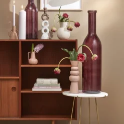 Mica Decorations Bougies Bougie En Stéarine Rose H30 -Bougeoirs Soldes Magasin bougie en stearine rose h30 2