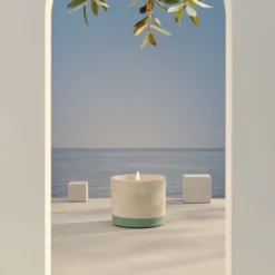 Bougies La Française Bougies Bougie Extérieur Pot Béton 180g Menthe Citronnelle -Bougeoirs Soldes Magasin bougie exterieur pot beton 180g menthe citronnelle 2