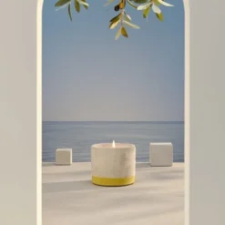 Bougies La Française Bougies Bougie Extérieur Pot Béton 180g Olivier Citronnelle -Bougeoirs Soldes Magasin bougie exterieur pot beton 180g olivier citronnelle 2