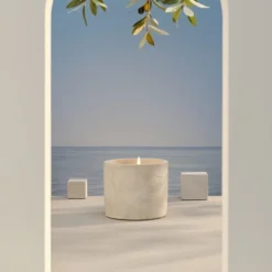 Bougies La Française Bougies Bougie Extérieur Pot Béton 60h Citronnelle -Bougeoirs Soldes Magasin bougie exterieur pot beton 60h citronnelle 2