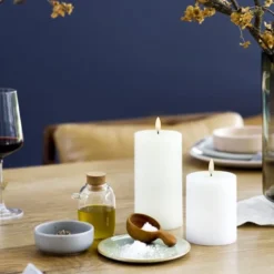 Uyuni Lighting Bougeoirs Bougie Led 10x10cm Cire Blanc -Bougeoirs Soldes Magasin bougie led 10x10cm cire blanc 4