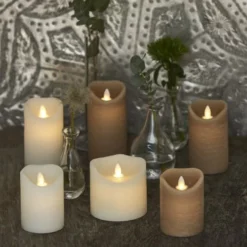 Sirius Bougies Bougie Lumineuse LED Cire Flamme Vacillante Set De 3 -Bougeoirs Soldes Magasin bougie lumineuse led cire flamme vacillante set de 3 4