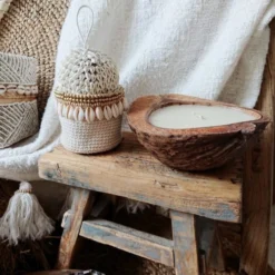 My Bliss Home Bougies Bougie Naturelle En Noix De Coco -Bougeoirs Soldes Magasin bougie naturelle en noix de coco 2