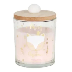 Maisons Du Monde Décorations Lumineuses De Noël Bougie Parfumée Blanche En Verre Imprimé Et Couvercle En Bois 135g