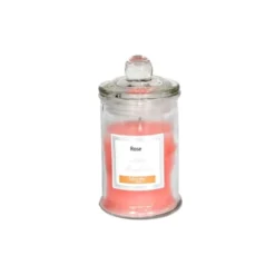 Wadiga Bougies Bougie Parfumée Dans Pot En Verre Rose 6x11cm