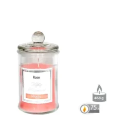Wadiga Bougies Bougie Parfumée Dans Pot En Verre Rose 9,5x17cm -Bougeoirs Soldes Magasin bougie parfumee dans pot en verre rose 9 5x17cm 2