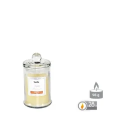 Wadiga Bougies Bougie Parfumée Dans Pot En Verre Vanille 6x11cm -Bougeoirs Soldes Magasin bougie parfumee dans pot en verre vanille 6x11cm 2