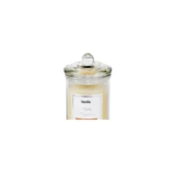 Wadiga Bougies Bougie Parfumée Dans Pot En Verre Vanille 7,5x14cm -Bougeoirs Soldes Magasin bougie parfumee dans pot en verre vanille 7 5x14cm 1