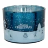 Maisons Du Monde Décorations Lumineuses De Noël Bougie Parfumée Deux Mèches En Verre Bleu Et Blanc 170g -Bougeoirs Soldes Magasin bougie parfumee deux meches en verre bleu et blanc 170g 1000 10 29 228932 1