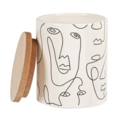 Maisons Du Monde Bougies Bougie Parfumée En Céramique Blanche Imprimé Noir 190g -Bougeoirs Soldes Magasin bougie parfumee en ceramique blanche imprime noir 190g 1000 13 9 218990 2