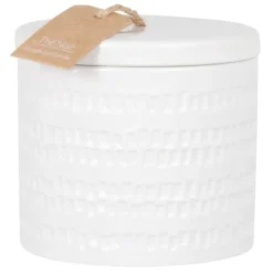 Bougeoirs Soldes Magasin 32 Maisons Du Monde Bougies Bougie Parfumée En Céramique Grise Avec Couvercle 180g