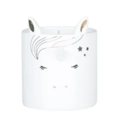 Maisons Du Monde Décorations Lumineuses De Noël Bougie Parfumée En Céramique Imprimé Blanche Et Dorée, 150g - Lot De 2
