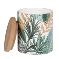 Maisons Du Monde Bougies Bougie Parfumée En Céramique Imprimé Feuilles, 190g -Bougeoirs Soldes Magasin bougie parfumee en ceramique imprime feuilles 190g 1000 8 36 211063 2