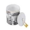 Maisons Du Monde Bougies Bougie Parfumée En Céramique Noire Et Blanche Imprimée, 650g -Bougeoirs Soldes Magasin bougie parfumee en ceramique noire et blanche imprimee 650g 1000 16 24 209575 2