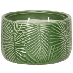 Maisons Du Monde Bougies Bougie Parfumée En Céramique Verte, Deux Mèches 315g