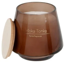 Bougeoirs Soldes Magasin -Bougeoirs Soldes Magasin bougie parfumee en verre marron et couvercle en bois beige 410g 1000 1 34 227461 2