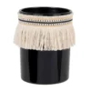 Maisons Du Monde Bougies Bougie Parfumée En Verre Noir Et Franges Blanches 210g -Bougeoirs Soldes Magasin bougie parfumee en verre noir et franges blanches 210g 1000 11 3 223986 1