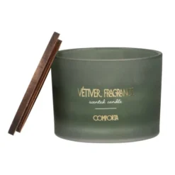 Maisons Du Monde Bougies Bougie Parfumée En Verre Teinté Vert Et Doré -Bougeoirs Soldes Magasin bougie parfumee en verre teinte vert et dore 1000 6 26 211299 2