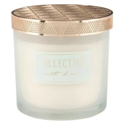 Maisons Du Monde Bougies De Noël Bougie Parfumée En Verre Teinté Vert Et Métal Doré 350g