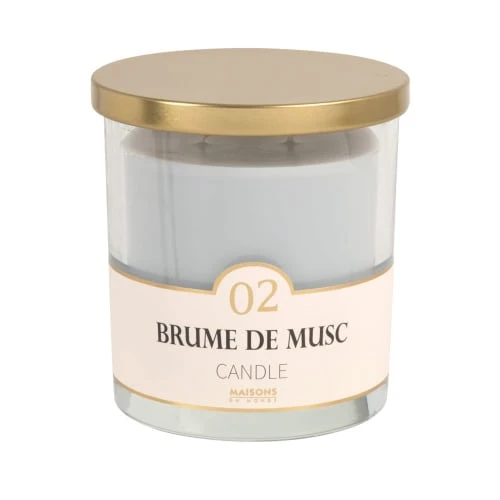 Maisons Du Monde Bougies Bougie Parfumée Grise En Verre H11, 400g 3 Maisons Du Monde Bougies Bougie Parfumée Grise En Verre H11, 400g