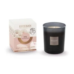 Esteban Bougies Bougie Parfumée Initiale Rechargeable 170g Iris Cachemire