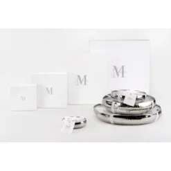 LANADECO Bougies Bougie Parfumée Métal Argent Extra Large -Bougeoirs Soldes Magasin bougie parfumee metal argent extra large 3