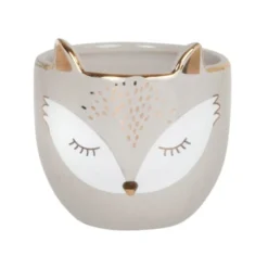 Maisons Du Monde Décorations Lumineuses De Noël Bougie Parfumée Renard, En Céramique Grise 160g