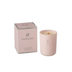 LANADECO Bougies Bougie Parfumée Verre Rose 50h H10,5cm