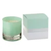 LANADECO Bougies Bougie Parfumée Verre Turquoise Large -Bougeoirs Soldes Magasin bougie parfumee verre turquoise large