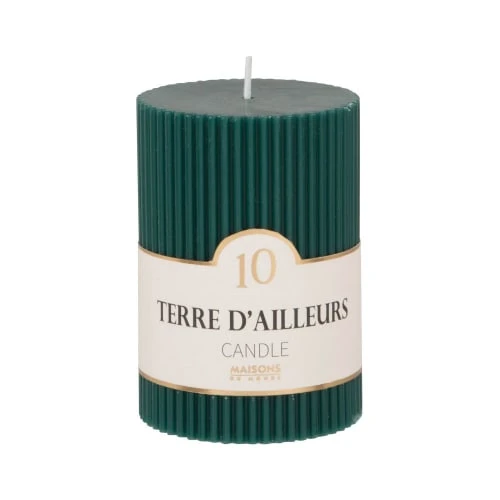 Maisons Du Monde Bougies Bougie Striée Parfumée Bleu Canard H10, 340g - Lot De 2 3 Maisons Du Monde Bougies Bougie Striée Parfumée Bleu Canard H10, 340g - Lot De 2