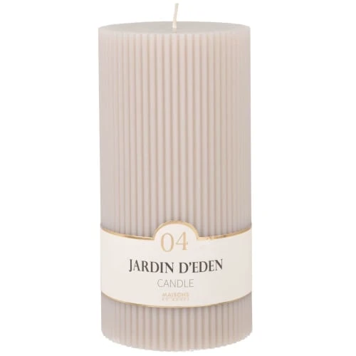 Maisons Du Monde Bougies Bougie Striée Parfumée Taupe H18, 1000g 3 Maisons Du Monde Bougies Bougie Striée Parfumée Taupe H18, 1000g
