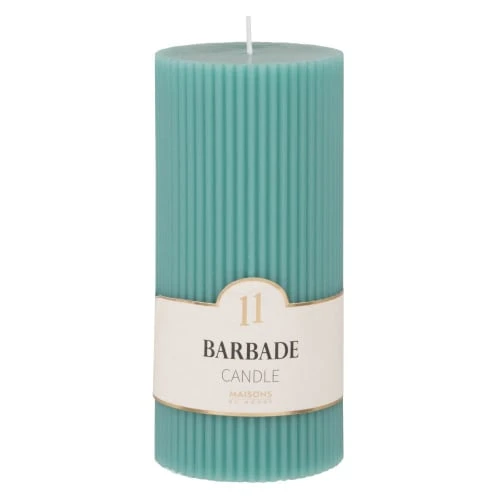 Maisons Du Monde Bougies Bougie Striée Parfumée Turquoise H15, 500g 3 Maisons Du Monde Bougies Bougie Striée Parfumée Turquoise H15, 500g