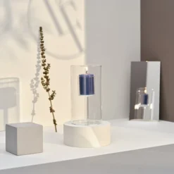 Bougies La Française Bougies Bougie Votive 10h Bleu Intemporel -Bougeoirs Soldes Magasin bougie votive 10h bleu intemporel 2