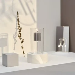 Bougies La Française Bougies Bougie Votive 10h Gris Intemporel -Bougeoirs Soldes Magasin bougie votive 10h gris intemporel 2