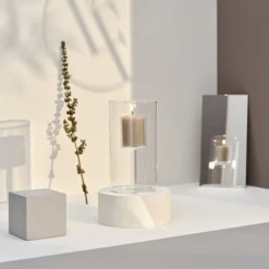 Bougies La Française Bougies Bougie Votive 10h Taupe Intemporel -Bougeoirs Soldes Magasin bougie votive 10h taupe intemporel 2