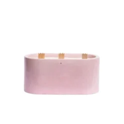 Junny Bougies Bougie Xxl En Béton Rose Pastel Parfum Fleur De Coton