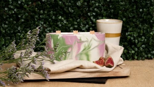 Junny Bougies Bougie Xxl Tie&dye En Béton Rose Et Vert Parfum Fleur De Coton 4 Junny Bougies Bougie Xxl Tie&dye En Béton Rose Et Vert Parfum Fleur De Coton – Image 2