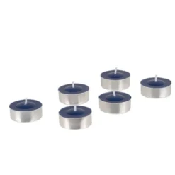 Maisons Du Monde Bougies Chauffe-plat Bleues (x6) - Lot De 3 -Bougeoirs Soldes Magasin bougies chauffe plat bleues x6 1000 15 10 221287 2