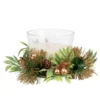 Maisons Du Monde Décorations Lumineuses De Noël Centre De Table Bougie En Verre Blanc, Doré Et Décor Végétal -Bougeoirs Soldes Magasin centre de table bougie en verre blanc dore et decor vegetal 1000 2 28 208677 1
