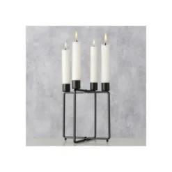 Wadiga Bougeoirs Chandelier 4 Branches Métal Noir - 15x15x17cm 9 Wadiga Bougeoirs Chandelier 4 Branches Métal Noir - 15x15x17cm -Bougeoirs Soldes Magasin chandelier 4 branches metal noir 15x15x17cm 1