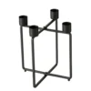 Wadiga Bougeoirs Chandelier 4 Branches Métal Noir - 15x15x17cm -Bougeoirs Soldes Magasin chandelier 4 branches metal noir 15x15x17cm