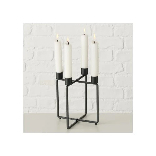 Wadiga Bougeoirs Chandelier 4 Branches Métal Noir - 15x15x17cm 7 Wadiga Bougeoirs Chandelier 4 Branches Métal Noir - 15x15x17cm – Image 5