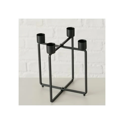 Wadiga Bougeoirs Chandelier 4 Branches Métal Noir - 15x15x17cm 8 Wadiga Bougeoirs Chandelier 4 Branches Métal Noir - 15x15x17cm – Image 6