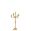 LANADECO Bougeoirs Chandelier 5 Bras Alu Or Mat H63cm -Bougeoirs Soldes Magasin chandelier 5 bras alu or mat h63cm
