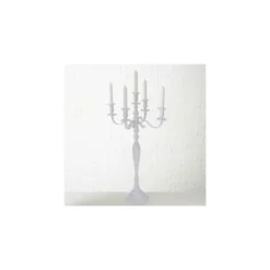 Wadiga Bougeoirs Chandelier Baroque Blanc H77cm -Bougeoirs Soldes Magasin chandelier baroque blanc h77cm 2