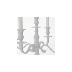 Wadiga Bougeoirs Chandelier Baroque Blanc H77cm -Bougeoirs Soldes Magasin chandelier baroque blanc h77cm 3