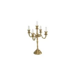 Wadiga Bougeoirs Chandelier Baroque Doré Victoria H40cm -Bougeoirs Soldes Magasin chandelier baroque dore victoria h40cm 5