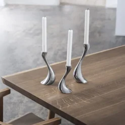 Georg Jensen Bougeoirs Chandelier Cobra Métal Argent M -Bougeoirs Soldes Magasin chandelier cobra metal argent m 2