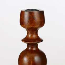 Mica Decorations Bougeoirs Chandelier En Bois De Manguier Brun Foncé H22 -Bougeoirs Soldes Magasin chandelier en bois de manguier brun fonce h22 2